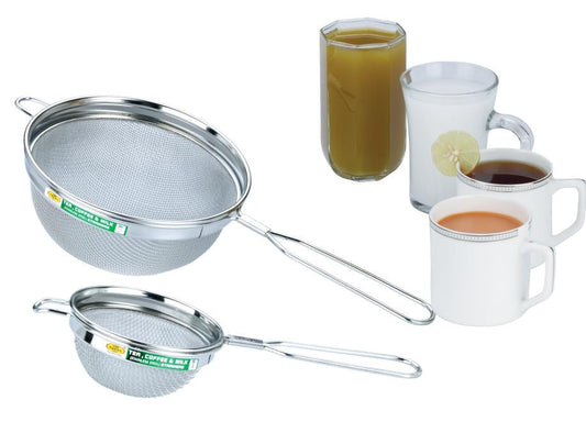 Wire Handle Milk and Coffee Strainer (Twin Mesh)