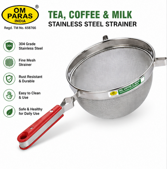 Heavy Handle Milk/Coffee Strainer (Twin Mesh)