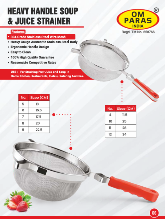 Heavy Handle Soup and Juice Strainer